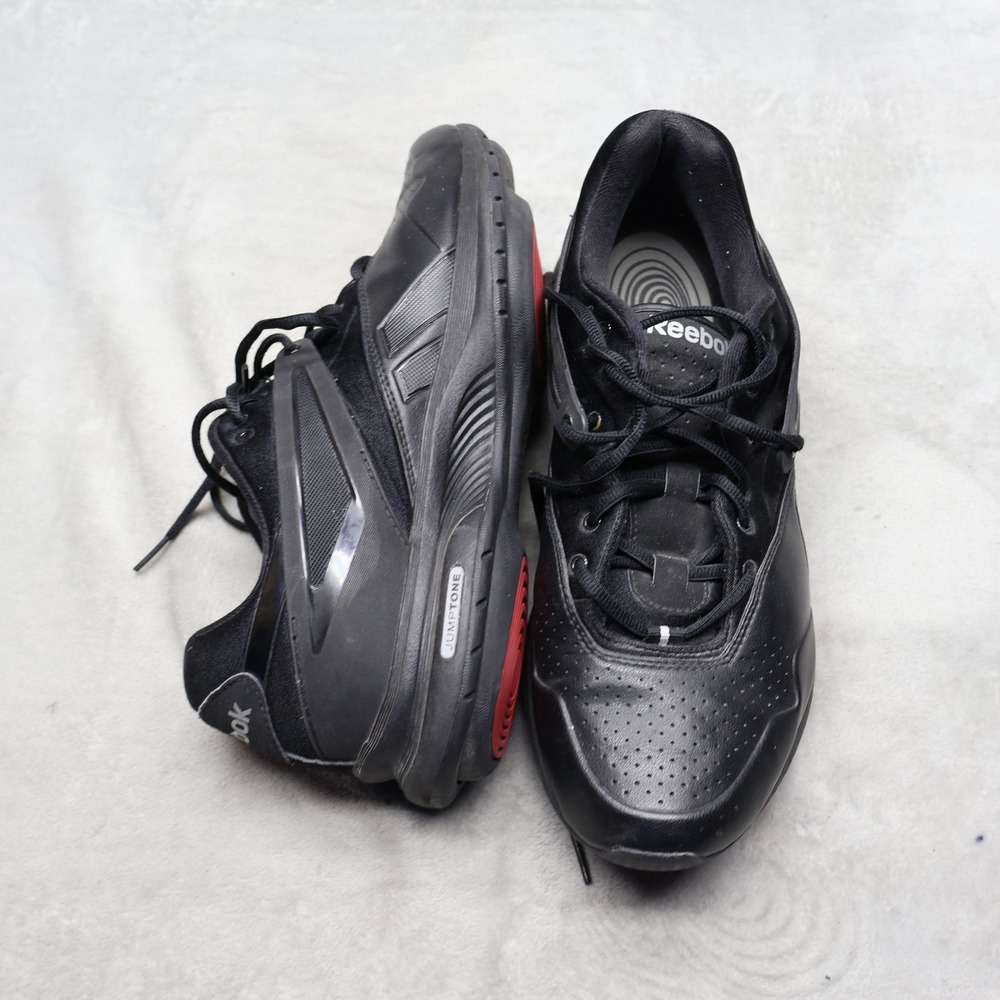 Reebok Mens 10.5 Athletic Shoes Black JumpTone Moving Air Training Gym Sneakers
